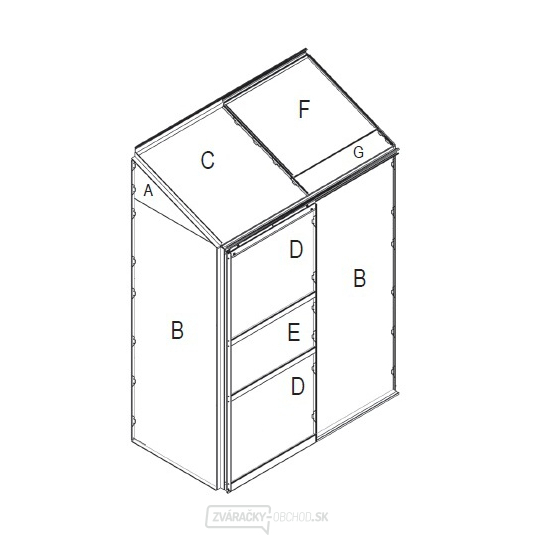 Náhradné zasklenie pre skleník VITAVIA IDA 900 PC 4 mm LG3075
