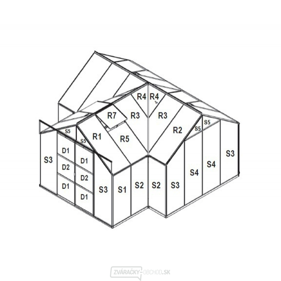 Náhradné zasklenie pre skleník VITAVIA SIRIUS PC 4 mm LG3048