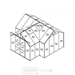 Náhradné zasklenie pre skleník VITAVIA SIRIUS PC 4 mm LG3048