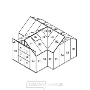 Náhradné zasklenie pre skleník VITAVIA SIRIUS PC 6 mm LG3049