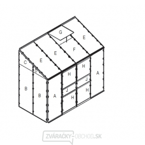 Náhradné zasklenie pre skleník VITAVIA IDA 3300 PC 4 mm LG3079