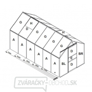 Náhradné zasklenie pre skleník VITAVIA VENUS 2500 PC 4 mm LG3058 gallery main image