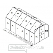 Náhradné zasklenie pre skleník VITAVIA VENUS 2500 PC 6 mm LG3059 gallery main image