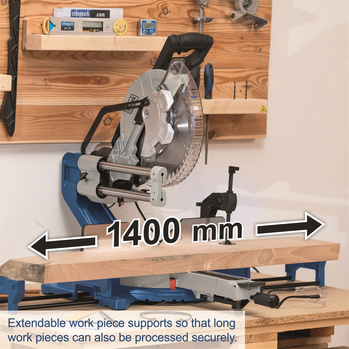 Pokosová píla Scheppach HM 305 SL s povrchovou úpravou a laserom Náhľad