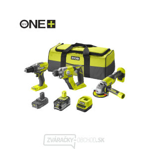 Sada náradia Ryobi RCK183C-242S ONE+ (R18DD3 + R18AG + R18SDS + 1x 4Ah + 1x 2Ah akumulátor + nabíjačka)