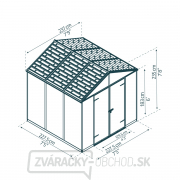 Priestranný záhradný domček Palram Rubicon 8 x 8 antracit Náhľad