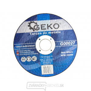 Geko rezný kotúč na kov 125x1,0x22,23mm