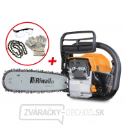 Riwall PRO RPCS 5140 SET reťazová píla s benzínovým motorom 49 cm3 + náhradná reťaz + rukavice + okuliare gallery main image