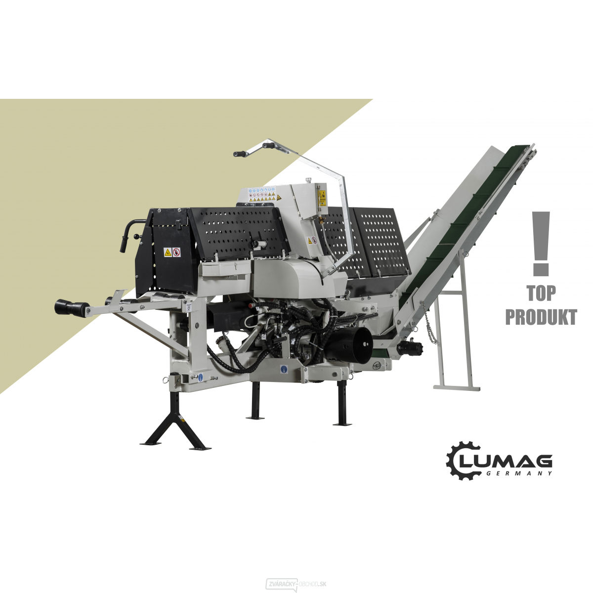Poloautomatický štiepací stroj Lumag SSA-400Z Vývodový hriadeľ
