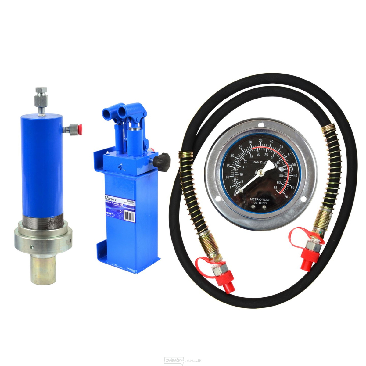 Hydraulické čerpadlo pre dielenský lis 30T, manometer GEKO