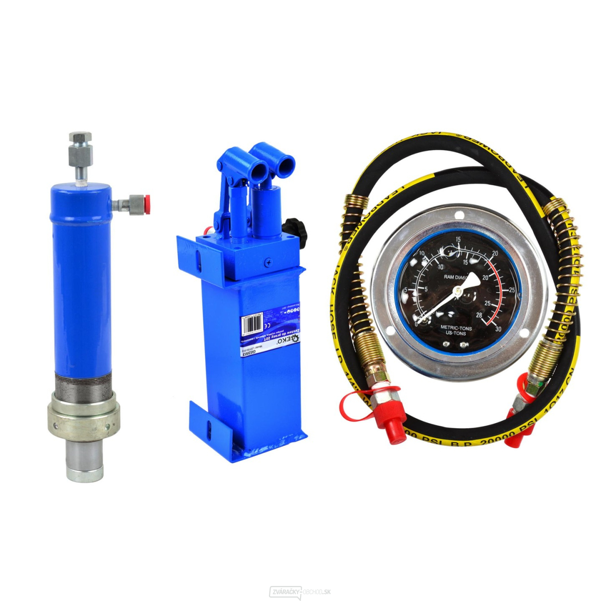 Hydraulické čerpadlo pre dielenský lis 20T, manometer GEKO Hydraulické čerpadlo pre dielenský lis 20T, manometer GEKO gallery main image