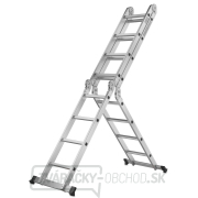 Viacúčelový kĺbový rebrík 4,7 m + 2 železné plošiny GEKO náhled