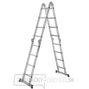 Viacúčelový kĺbový rebrík 4,7 m + 2 železné plošiny GEKO gallery main image