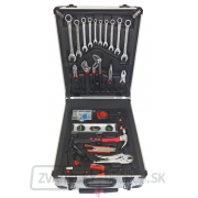 Kufor náradia 186 dielov, AL konštrukcia, rozbitý kufor GEKO náhled