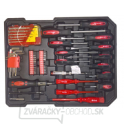 Kufor náradia 186 dielov, AL konštrukcia, rozbitý kufor GEKO náhled