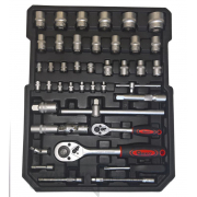 Kufor náradia 186 dielov, AL konštrukcia, rozbitý kufor GEKO náhled