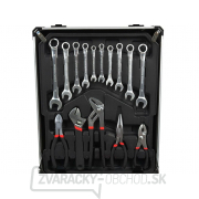 Kufor náradia 186 dielov, AL konštrukcia, rozbitý kufor GEKO náhled