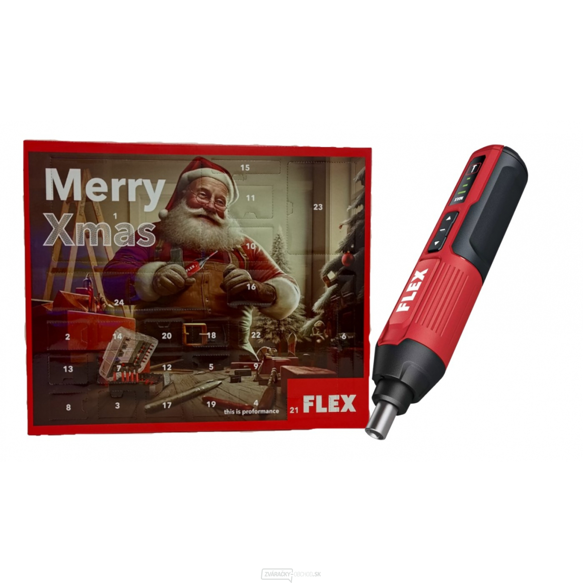 Flex Aku vŕtací skrutkovač - Mikulášsky Špeciál