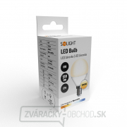 Solight LED žiarovka, miniglobe, 6W, E14, 3000K, 510lm, biele prevedenie Náhľad