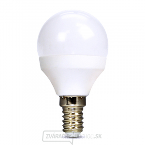 Solight LED žiarovka, miniglobe, 6W, E14, 3000K, 510lm, biele prevedenie