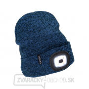 čiapka s čelovkou 4x45lm, USB nabíjanie, modrá/čierna, univerzálna veľkosť gallery main image