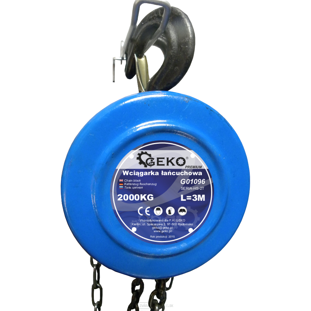 Kladkostroj reťazový 2000kg GEKO