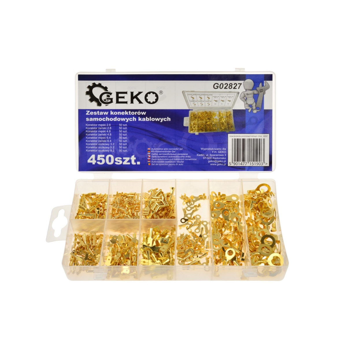 Súprava káblových konektorov GEKO 450 ks