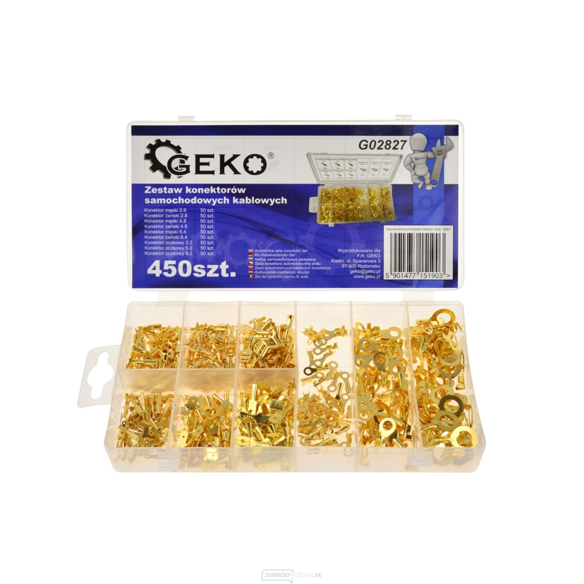 Súprava káblových konektorov GEKO 450 ks