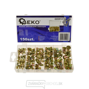 Súprava oceľových nitovacích matíc GEKO 150 ks Súprava oceľových nitovacích matíc GEKO 150 ks gallery main image