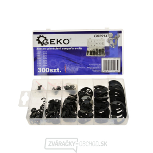 Sada krúžkov seegerov GEKO e-clip 300 ks  Sada krúžkov seegerov GEKO e-clip 300 ks  gallery main image