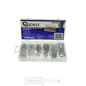 Pružinové závlačky, sada 150 ks, 6 rozmerov GEKO Pružinové závlačky, sada 150 ks, 6 rozmerov GEKO gallery main image