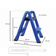 Skladacie schodíky, nosnosť 150 kg GEKO náhled
