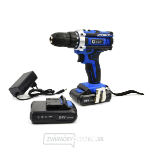 Vŕtačka/skrutkovač 21V 2x 2ah batéria GEKO Vŕtačka/skrutkovač 21V 2x 2ah batéria GEKO gallery main image