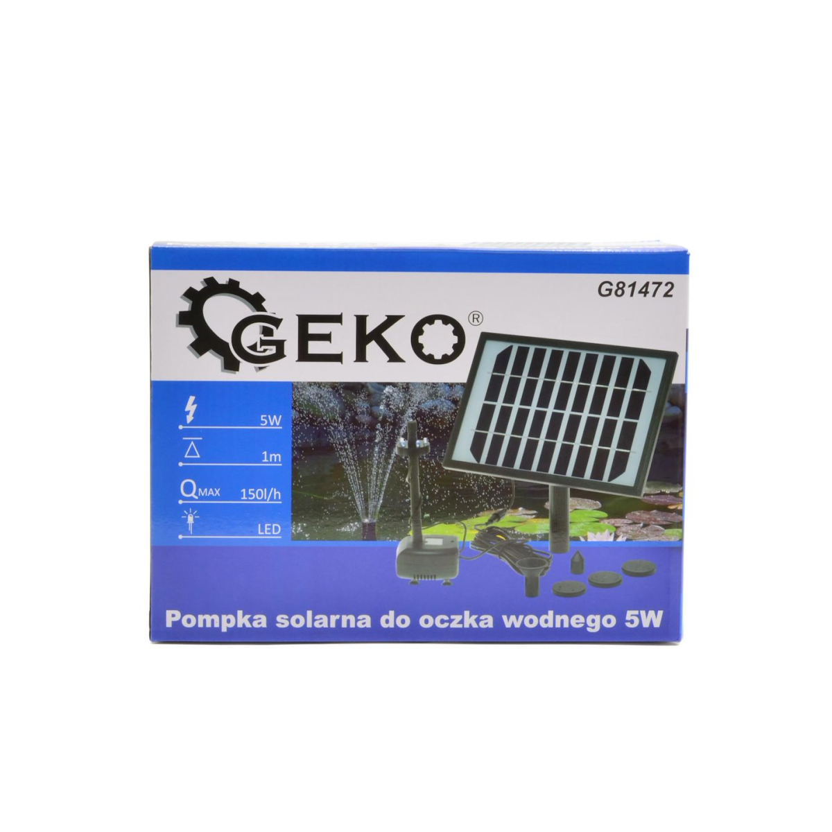 Solárne čerpadlo 5W pre záhradné jazierko GEKO Náhľad