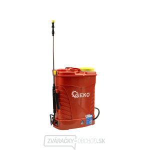 Akumulátorový chrbtový tlakový postrekovač záhradný 16L GEKO Akumulátorový chrbtový tlakový postrekovač záhradný 16L GEKO gallery main image