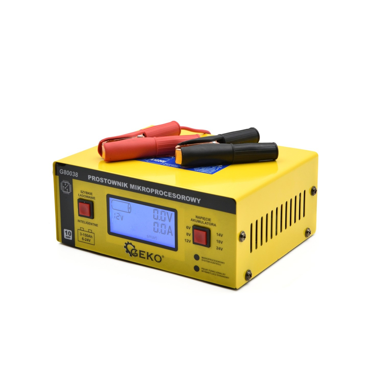 Mikroprocesorová nabíjačka autobatérií LCD 6/12/24V GEKO