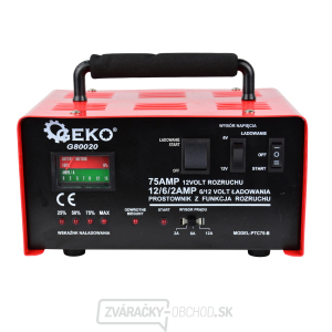 Nabíjačka autobatérií 120Ah, 6/12V, 75A GEKO Nabíjačka autobatérií 120Ah, 6/12V, 75A GEKO gallery main image