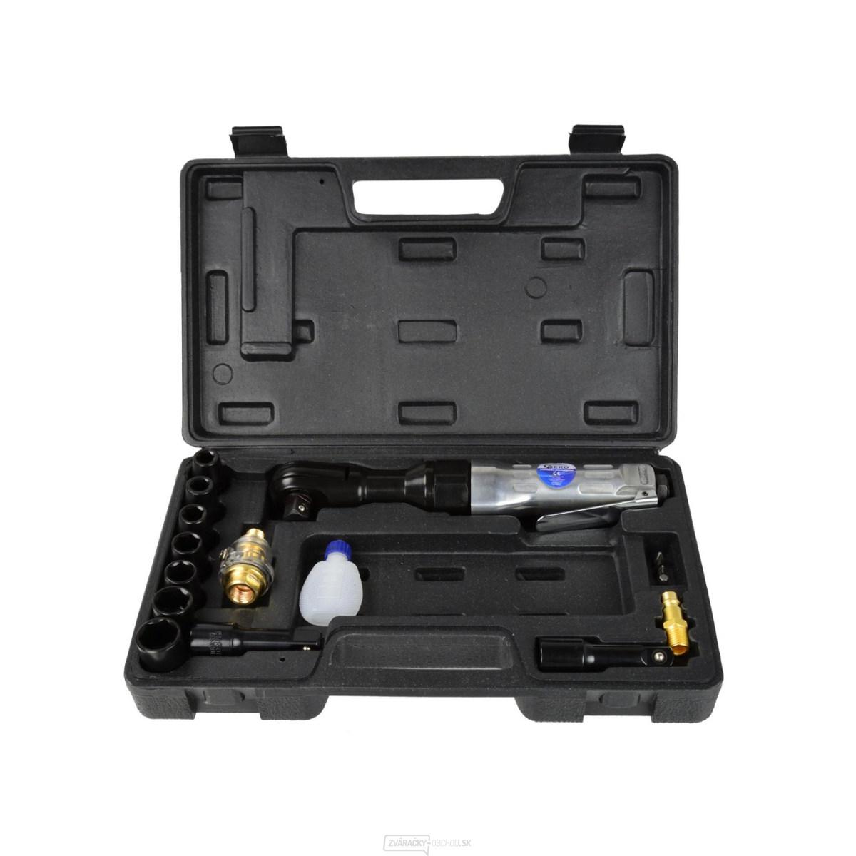 Pneumatická račňa GEKO+ nástavce 16 kusov, 1/2", 6,3 bar