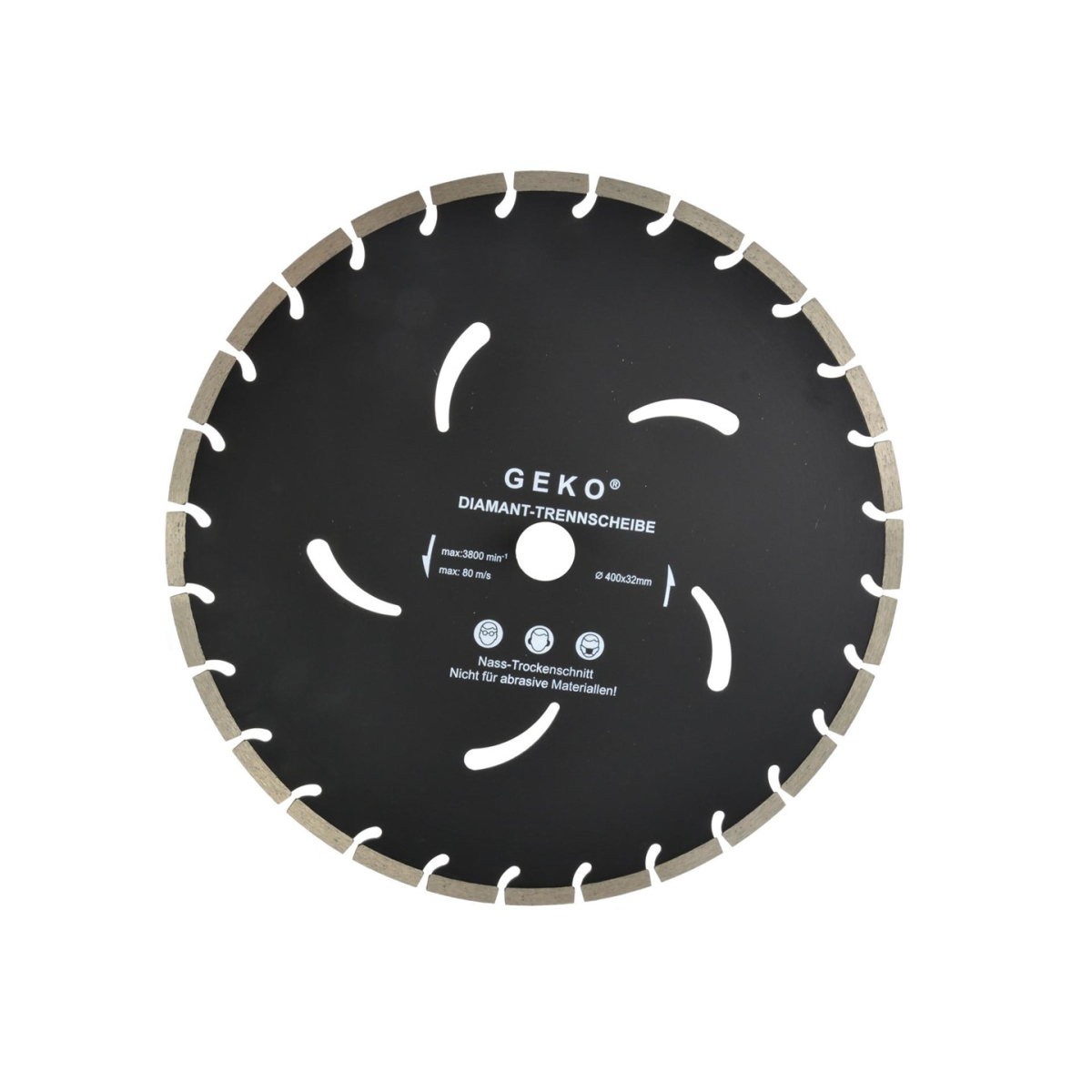 Kotúč diamantový rezný segmentový GEKO, 400x10x32mm