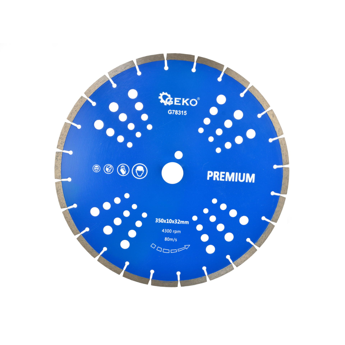 Kotúč diamantový rezný segmentový GEKO, 350x10x32mm