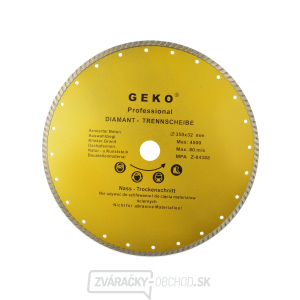 Kotúč diamantový rezný, TURBO, 350x8x32mm GEKO Kotúč diamantový rezný, TURBO, 350x8x32mm GEKO gallery main image