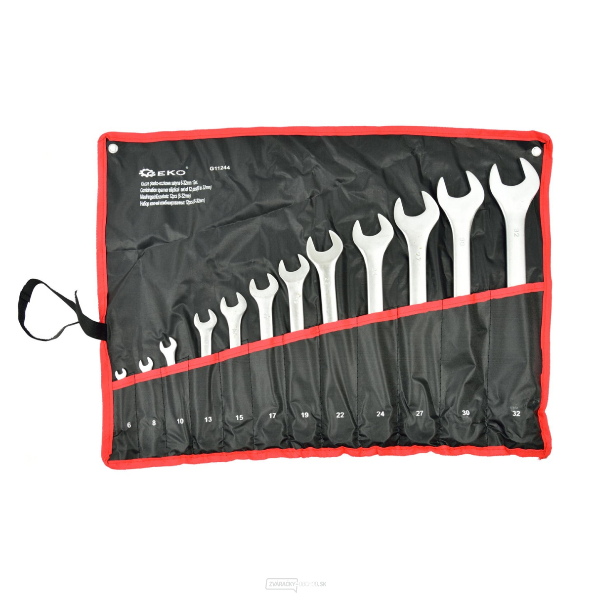 Sada kľúčov očkoplochých GEKO, 12ks, 6-32mm
