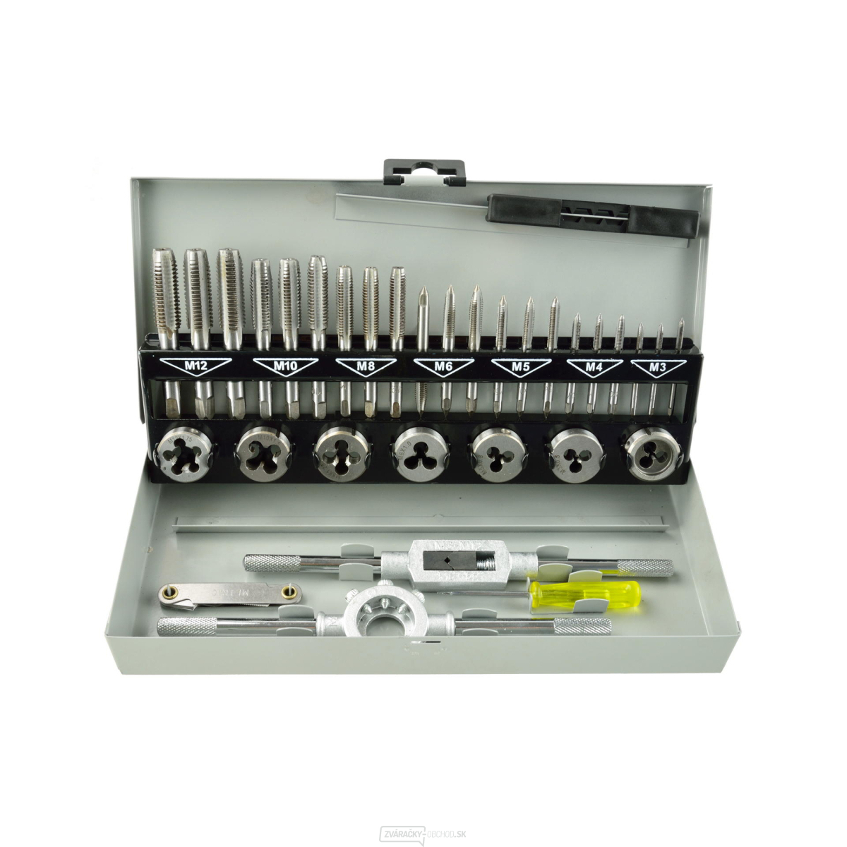 Súprava závitníkov a závitové očká M3-M12 32ks GEKO