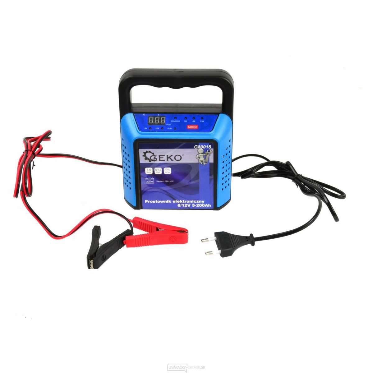 Elektronická nabíjačka 6/12V, 5-200Ah GEKO