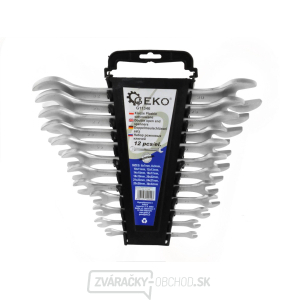 Kľúče ploché saténové, sada 12ks, 6-32mm, plast. držiak GEKO Kľúče ploché saténové, sada 12ks, 6-32mm, plast. držiak GEKO gallery main image