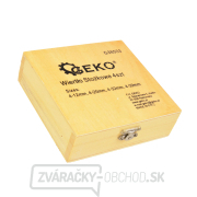 Vrtáky stupňovté GEKO, sada 4ks, 4-12mm, 4-20mm, 4-32mm, 4-39mm, drevená kazeta, TiN náhled