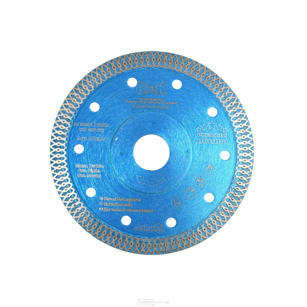 Diamantový lisovaný kotúč GEKO 125 x 10 x 22,23 mm
