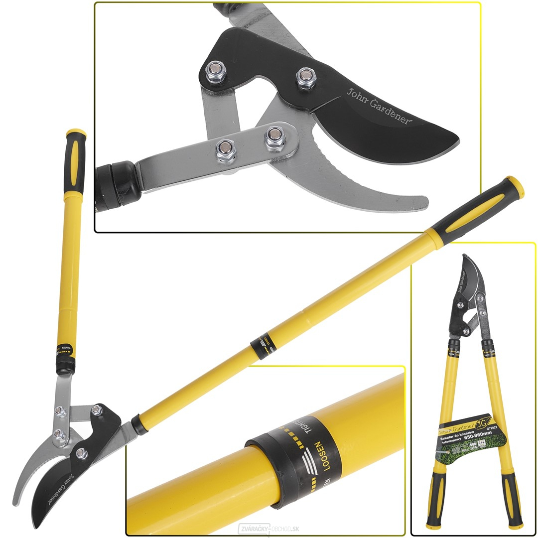 Nožnice na konáre teleskopické kĺbové GEKO, 675-1025mm