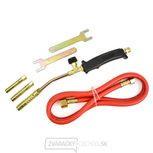 Plynový horák GEKO, 3 koncovky 13,15,17mm, hadica 1,5m Plynový horák GEKO, 3 koncovky 13,15,17mm, hadica 1,5m gallery main image