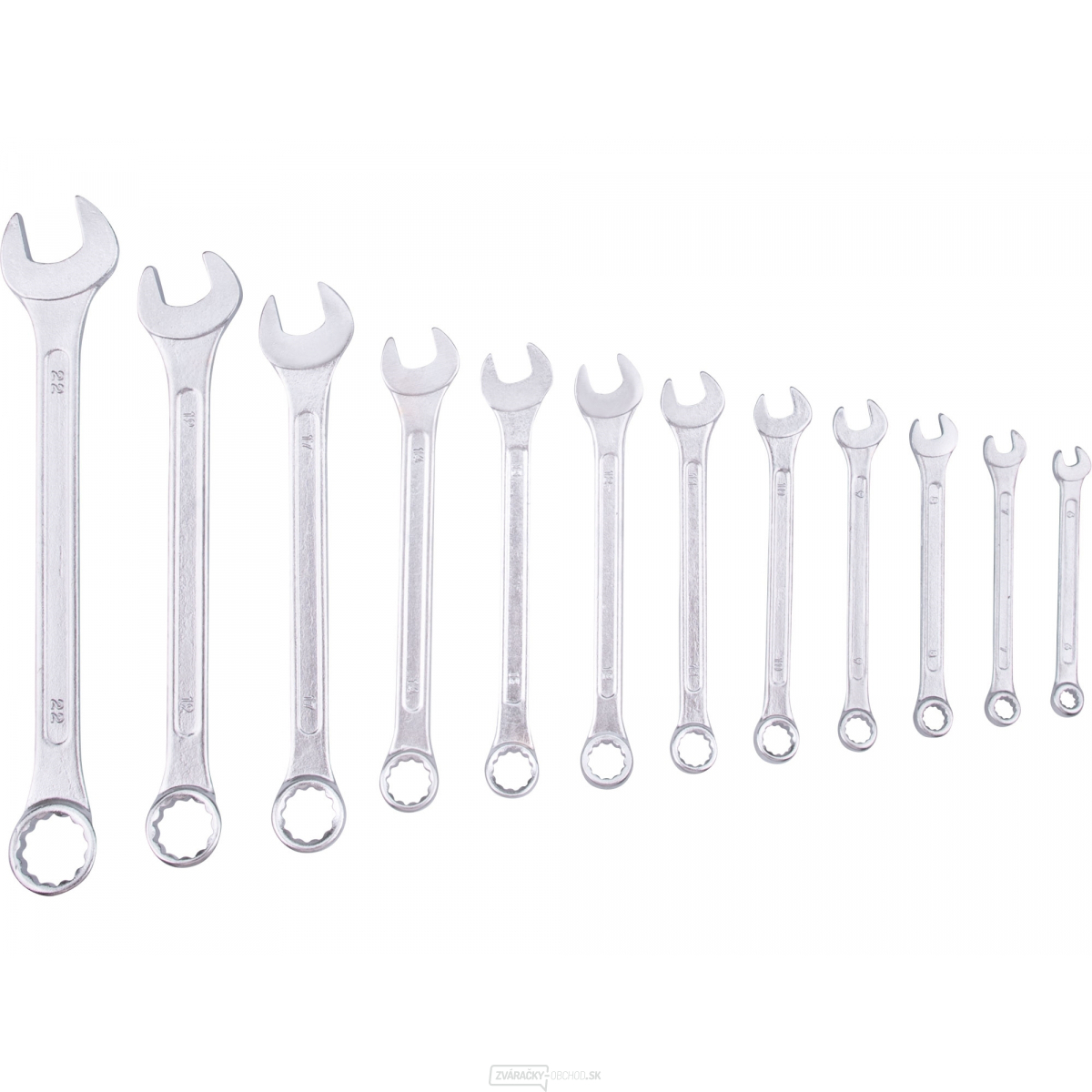 Kľúče očkoploché, sada 12ks, 6-22mm